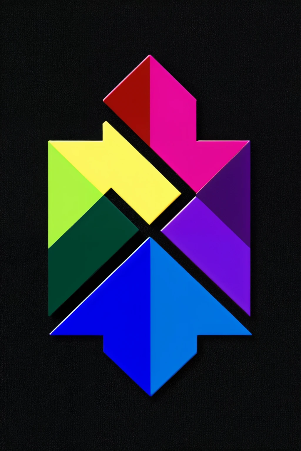 ((Best Quality)), ((Masterpiece)), (detailed), a logo for a minecraft server with the colors blue purple green and black