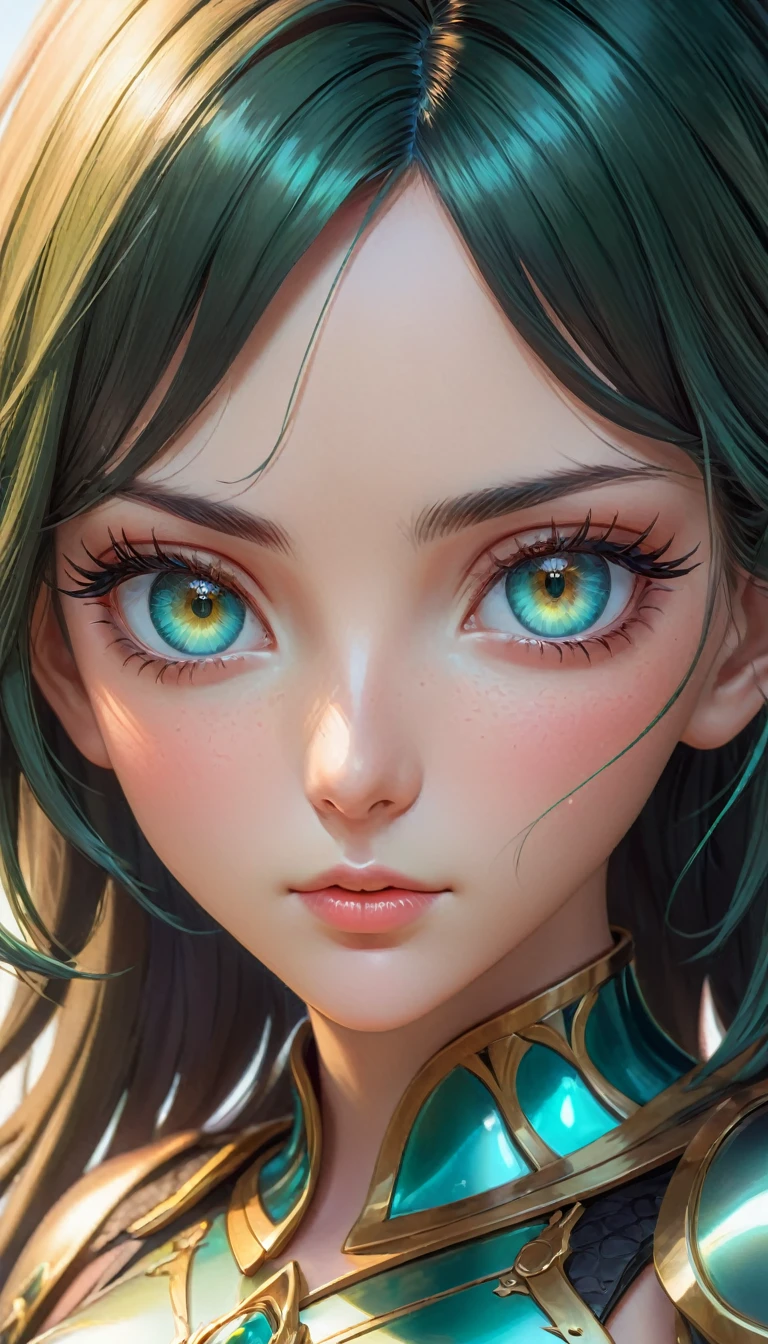 Paladin,Scarlet, light olive, & light teal, clean lines, fine eyelashes, shiny eyes, visual complementary color,,translucent, psychedelic, hidden color, clean color, translucent, exposure, hyperrealism, sharp, digital illustration, realism, intricate, trending on artstation, good anatomy, award-winning, photorealistic, realistic shadows, realistic lighting, beautiful lighting, raytracing, moody, rule of thirds, masterpiece, (illustration:1.1), (extremely detailed CG,32k wallpaper:1.1), ((top quality, 32k, masterpiece: 1.3)), smooth anime cg art, anime styled 3d, artwork in the style of guweiz, realistic anime 3 d style, 3 d anime realistic, (detailed face), (detailed eyes)),