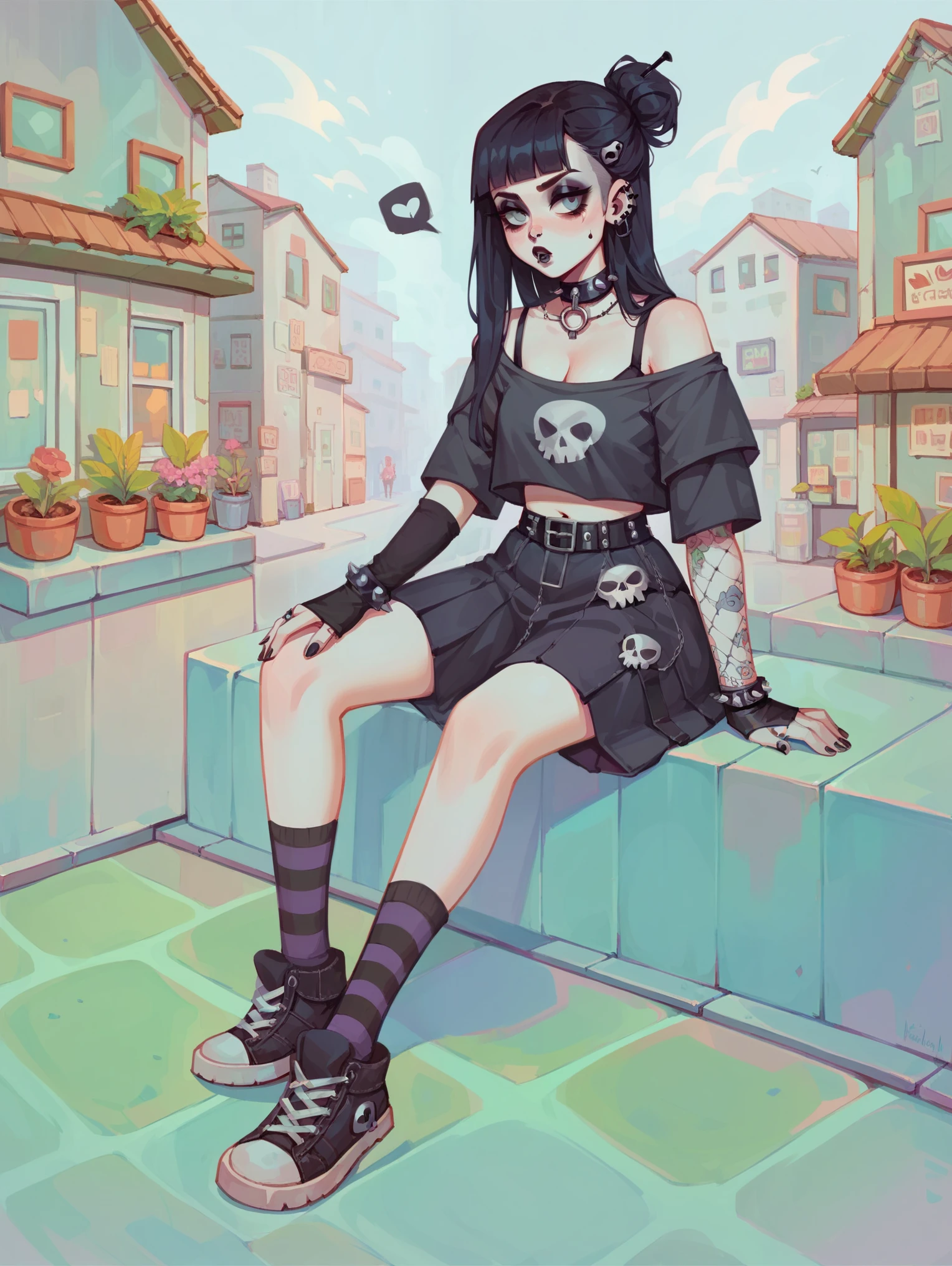 score_9, score_8_up, score_7_up, score_6_up, h3l3n, 1girl, goth