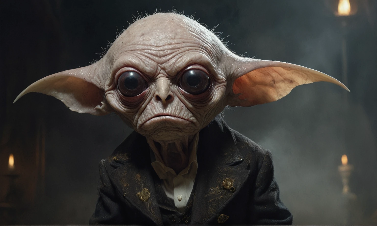 Full body length shot, famous artwork by (tom bagshaw:1.1), detailed expressive eyes, fantasy style, the grumpy lubwad is a tiny creature that prospers in intense heat, building its resiliforged lairs in the flanks of active volcanoes on planet ramsnuggle vi, here we get a good look at its dark ears and intricate eyes as it lays in ambush to prey on the grubby sneezlenook from the shadows of its yarbled hideout
RAW photo, realistic texture, extremely detailed, absurdres, sharp focus,  volumetric lighting, subsurface tering
realistic skin, (natural skin:1), (skin details, skin texture:1.1), (skin pores:1), (skin imperfections:0.3), 
Mestichino,Light particles,marble leather ,ink photography ,RAW, NIKON Z9,ink photorealism,Mestichino,Light particles,marble leather ,ink photography 
