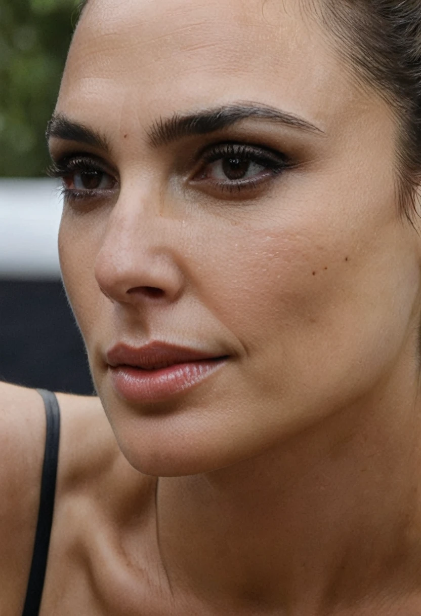 (( high quality random Erotic celebrity shot )) , 40yo woman ( GalGadot, Photorealistic , lora, emmawatson ,tired expression , no mmake-up :1.5, oily skin, sweaty ,random move , woman, actress , realistic babe ) ,tight sweaty tshirt , extremely realistic skin texture , extremely erotic , tall woman, fit fleshy figure , tired woman, shiny sweaty skin , holiday vacation side, erotic angle ( depth of field, detailed face insanely detailed skin texture, hyper detailed features )