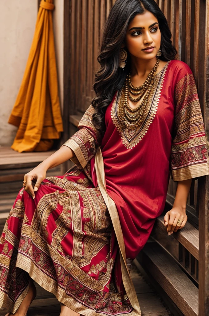 Rock clothing mixed with Indian clothing
