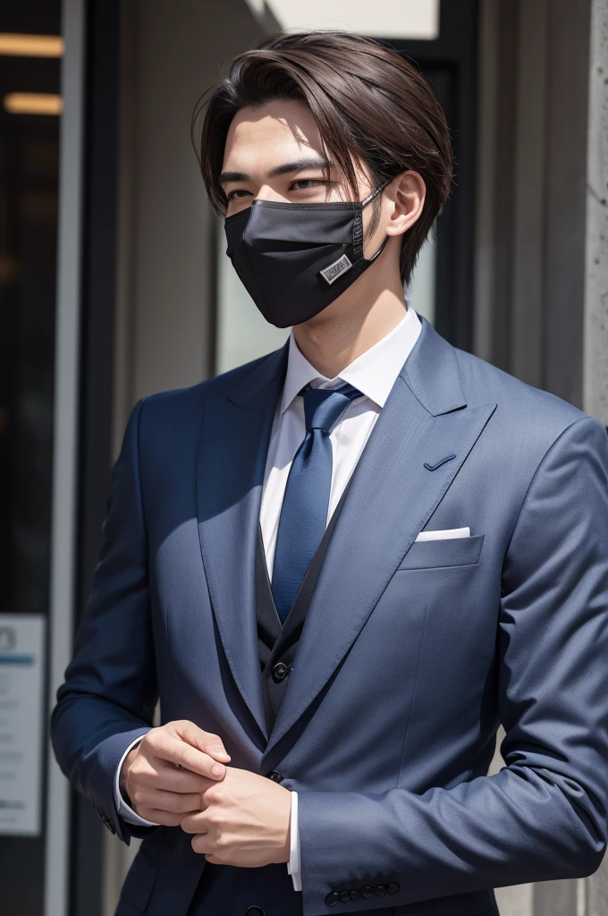 Man in suits without showing his face