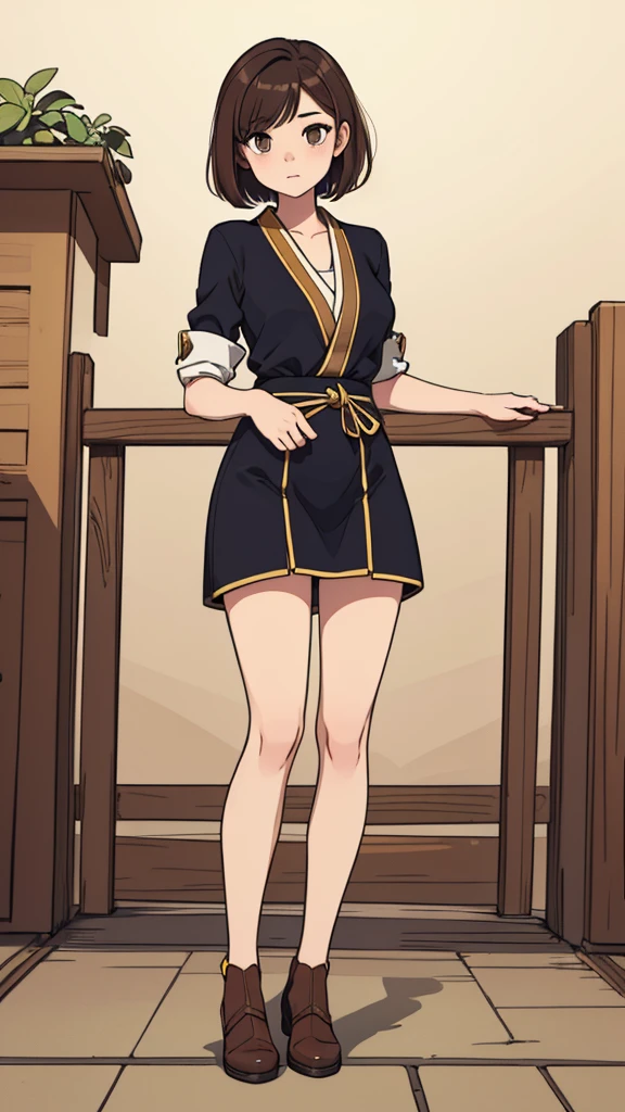 (((masterpiece, best quality, ultra highres, 1 girl, solo, no background))), super detailed skin and face and eyes and finger, beautiful japanese woman, small breasts:1.5, skinny, light brown hair, white background, very short pixie hair, (an illustration of girl), Knee shot, Generate with illustrations, Various expressions, Various poses, Various Costumes, Please draw the entire character within the frame, ensuring that the head, arms, and legs are not cut off. The background should be simple, with the character positioned centrally, outline,