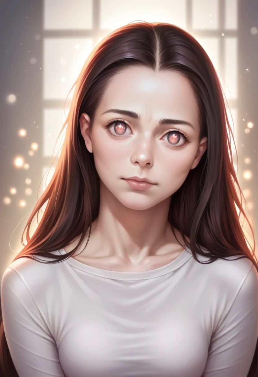 best quality, face focus, soft light, ultra high res, (photorealistic:1.4), RAW photo,
1japanese girl, solo, cute, (pupil, lights in the eyes),  detailed beautiful face, (small chest),(high resolution detail of human skin texture),
(long hair),
indoor,
Damask Shirt Dress,
(portrait)
