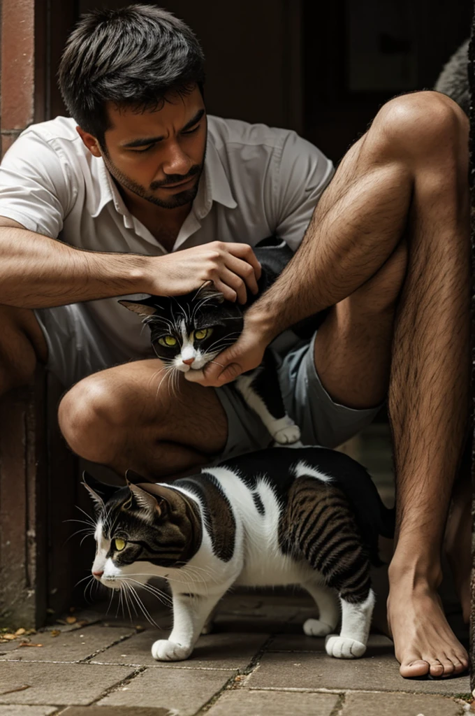 A man raping a cat