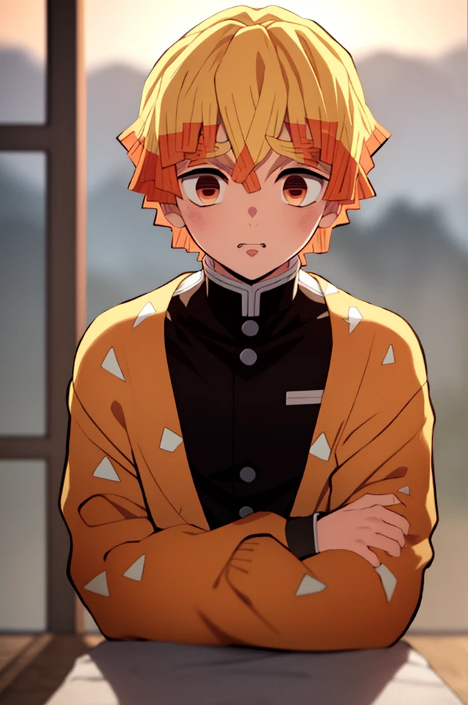 masterpiece, 最high quality, high quality, One boy, alone, Male Focus, View your viewers, Upper Body, Azuma_Zenitz, Blonde, devil_Slayer_uniform,
