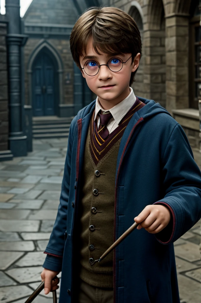 11 year old boy with blue eyes Harry Potter universe 