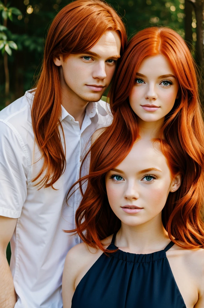 redhead girl and blonde boy