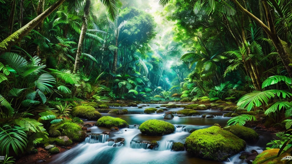 natural landscapes style, illustration,(((best quality))),((ultra-detailed)), Real film style, nature, jungle, scenery