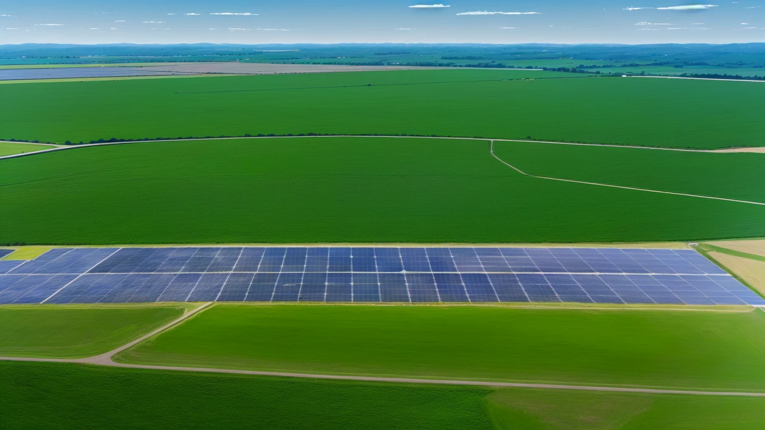 a view of a large field with lots of green grass, planícies do campo Solar, Solar, seen directly from above, a green, energia Solar, viewed from the top, discovered photo, energia Solared, por Karl Völker, by Werner Gutzeit, painéis Solares, shot from above, ( land ), wide aerial shot, seen from a bird's eye view