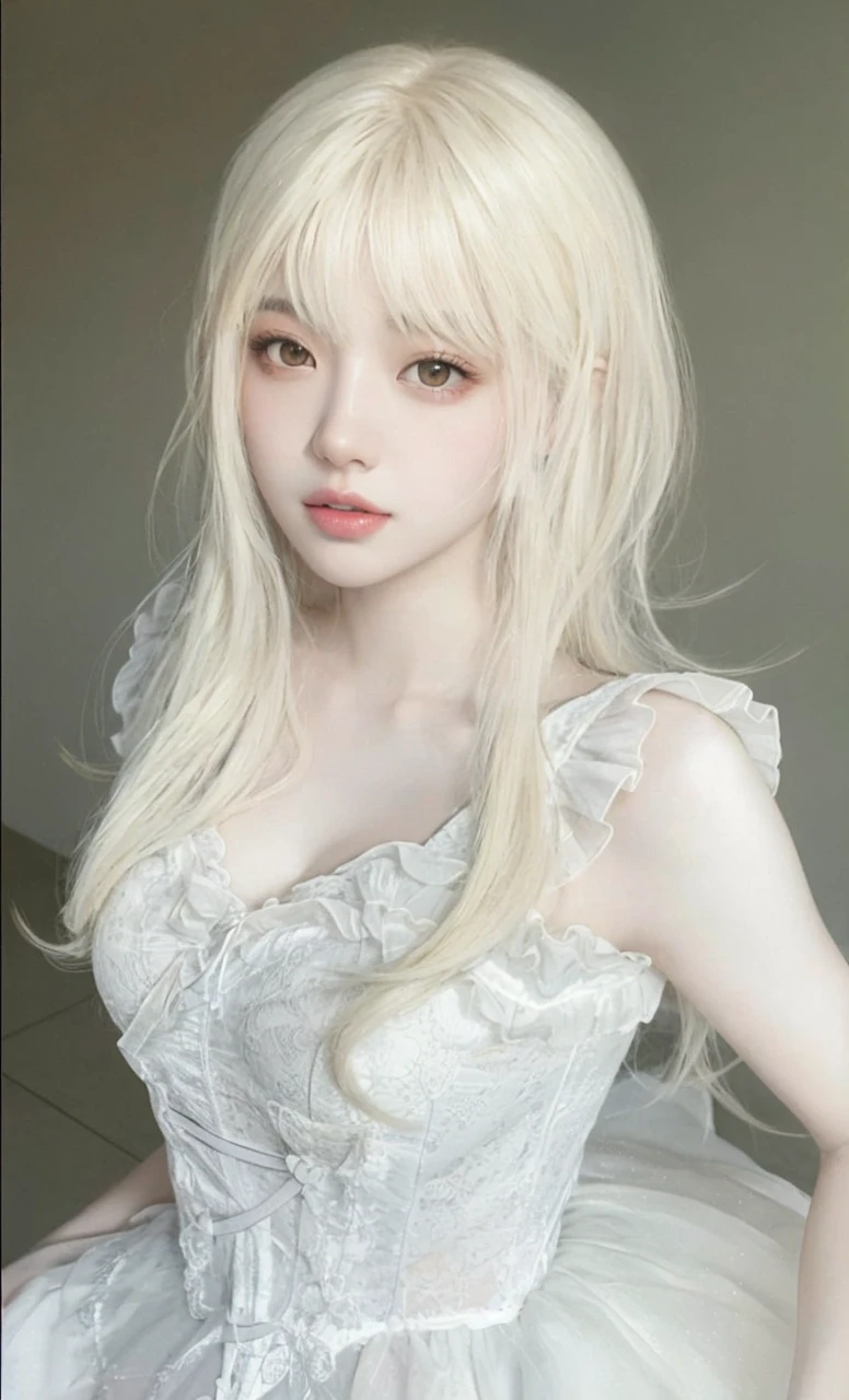 1girl, beautiful face, ((white eyes)), sexy pose, Red moon in the background, stars, space, (lightroom:1.13), soft light, (natural skin texture:1.2), (hyperrealism:1.2), sharp focus, focused,[[realistic]],extremely beautiful,perfect ???????