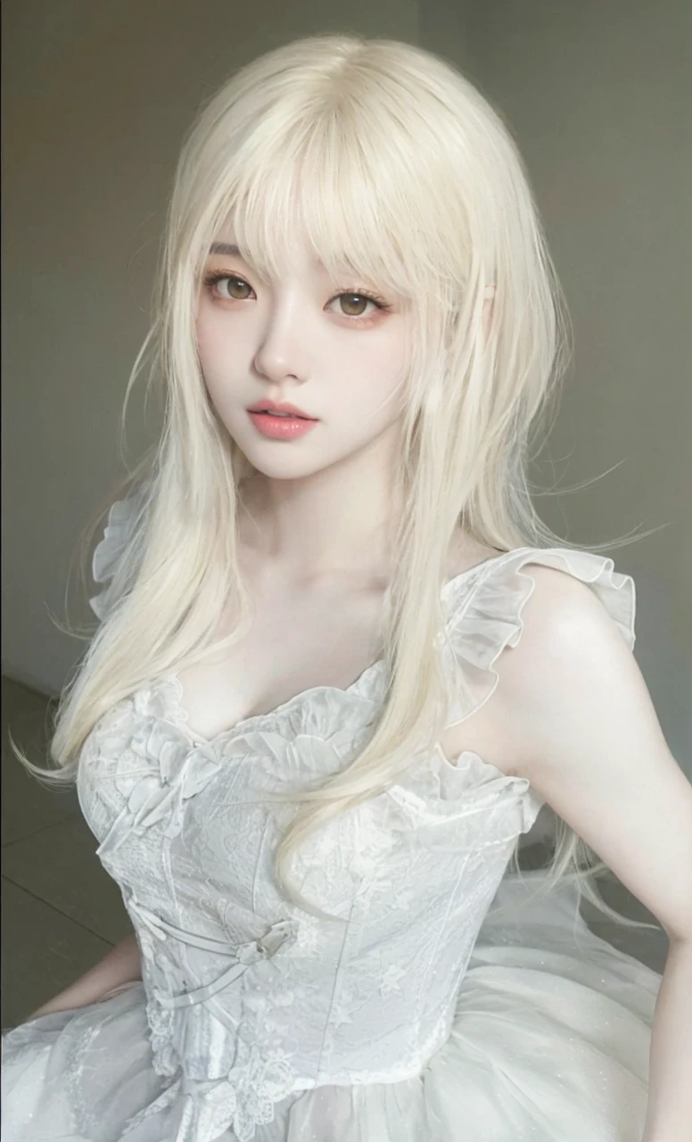 1girl, beautiful face, ((white eyes)), sexy pose, Red moon in the background, stars, space, (lightroom:1.13), soft light, (natural skin texture:1.2), (hyperrealism:1.2), sharp focus, focused,[[realistic]],extremely beautiful,perfect ???????