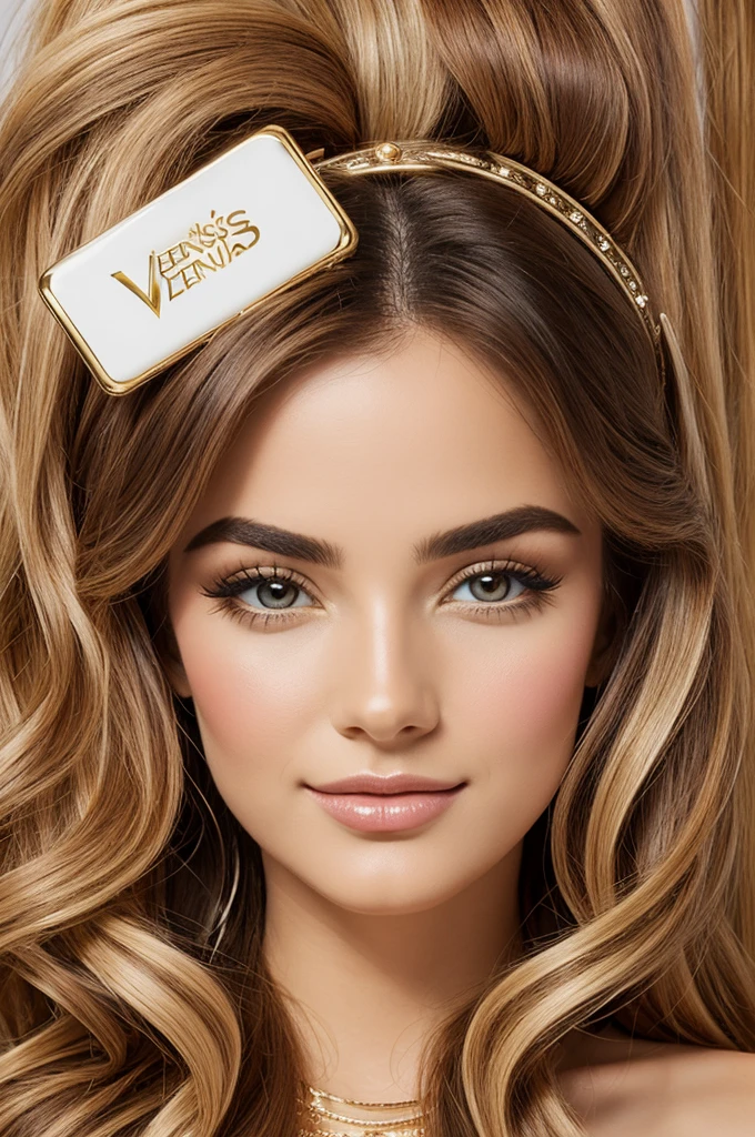 Personal logo of the goddess Venus whose name is Venus Shop and the slogan says Makeup and Accessories 
