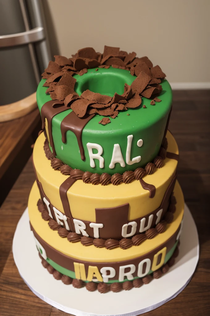 Cake made from trash