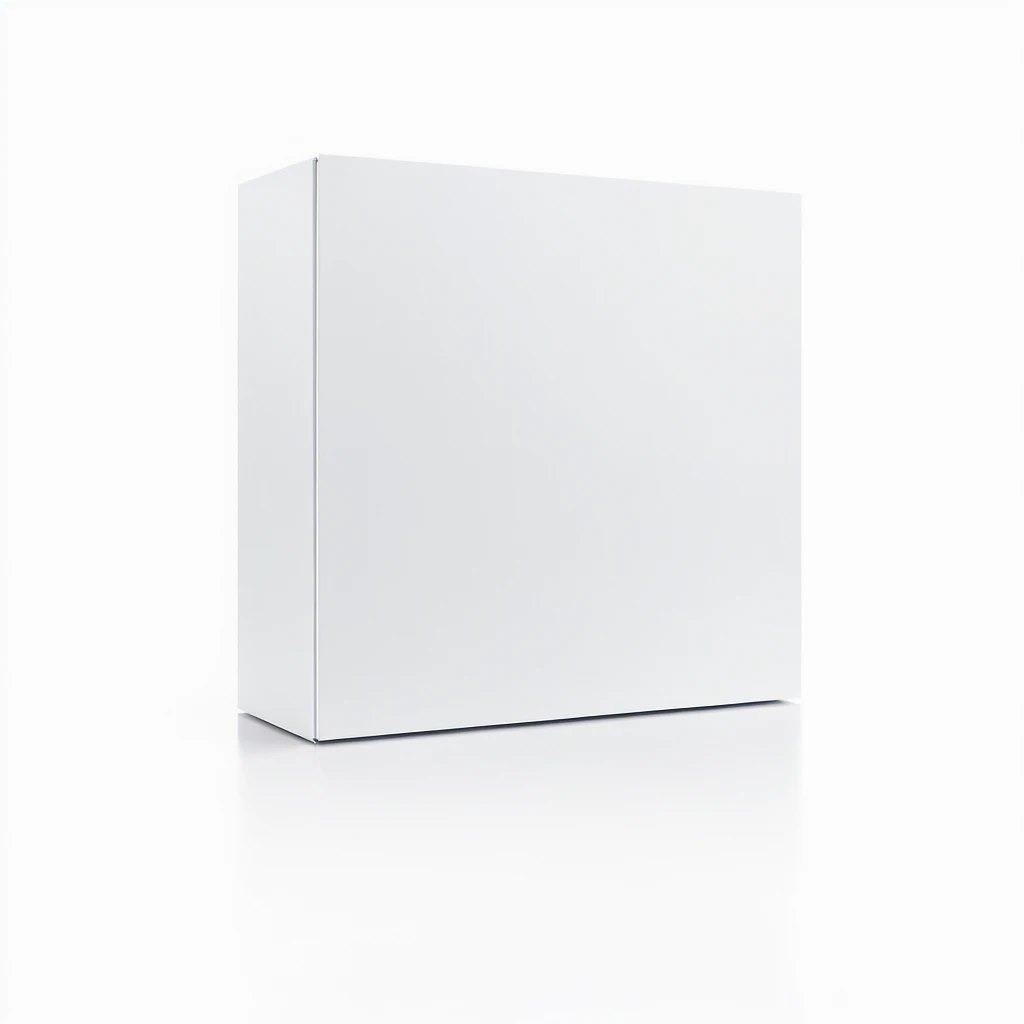 a white box with a blank lid on a white surface, white box, rectangular, solid white background, clean white background, cereal box, clean white paper background, eye - medium level shot, basic white background, matte white background, white panels, white paper, sleek white, white paper background, white color, shiny white, fundo branco puro, all white rendering