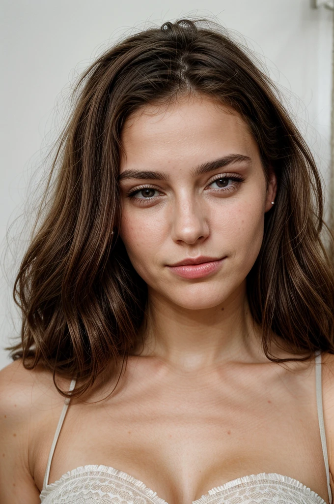 1 fille, fille seulement, de face, face caméra, regarde l'objectif, tête droite, belle, mignonne, excitante, brune, latine, sourcils brossées, yeux marrons clair, très haute qualité, bronzée, visage fin, sentiment amour, pas de rides, peau lisses, grain de beauté, yeux clairs, jeune, 19 ans, yeux ouverts