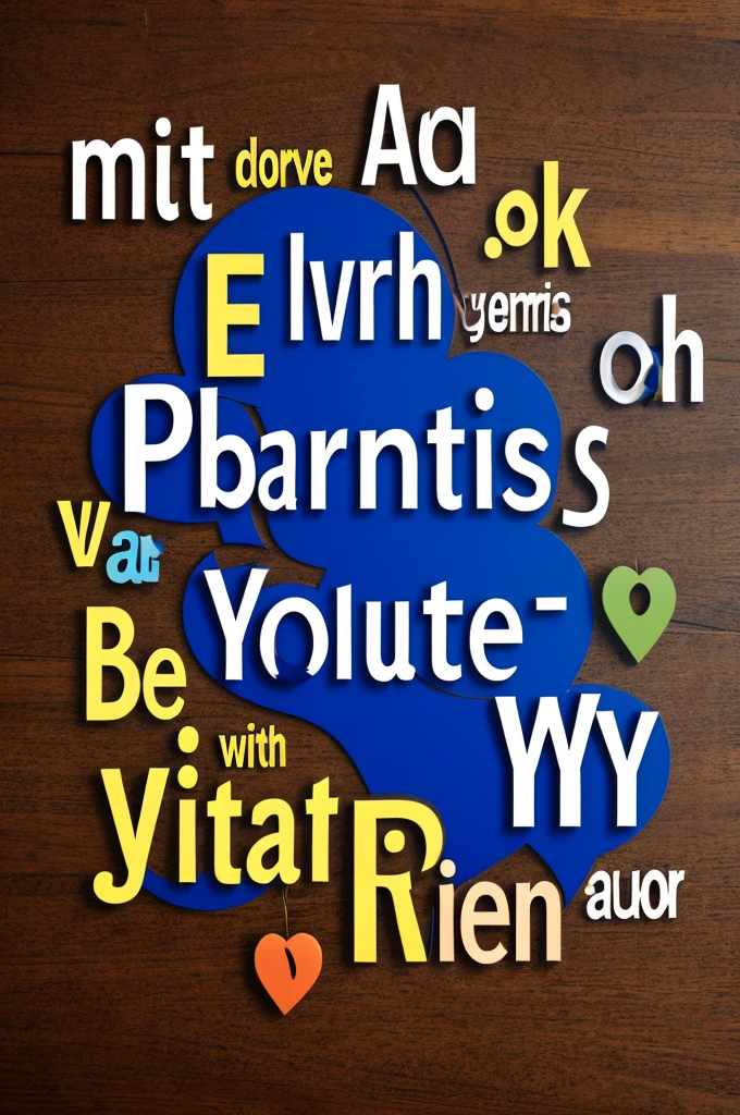 word cloud that includes the values