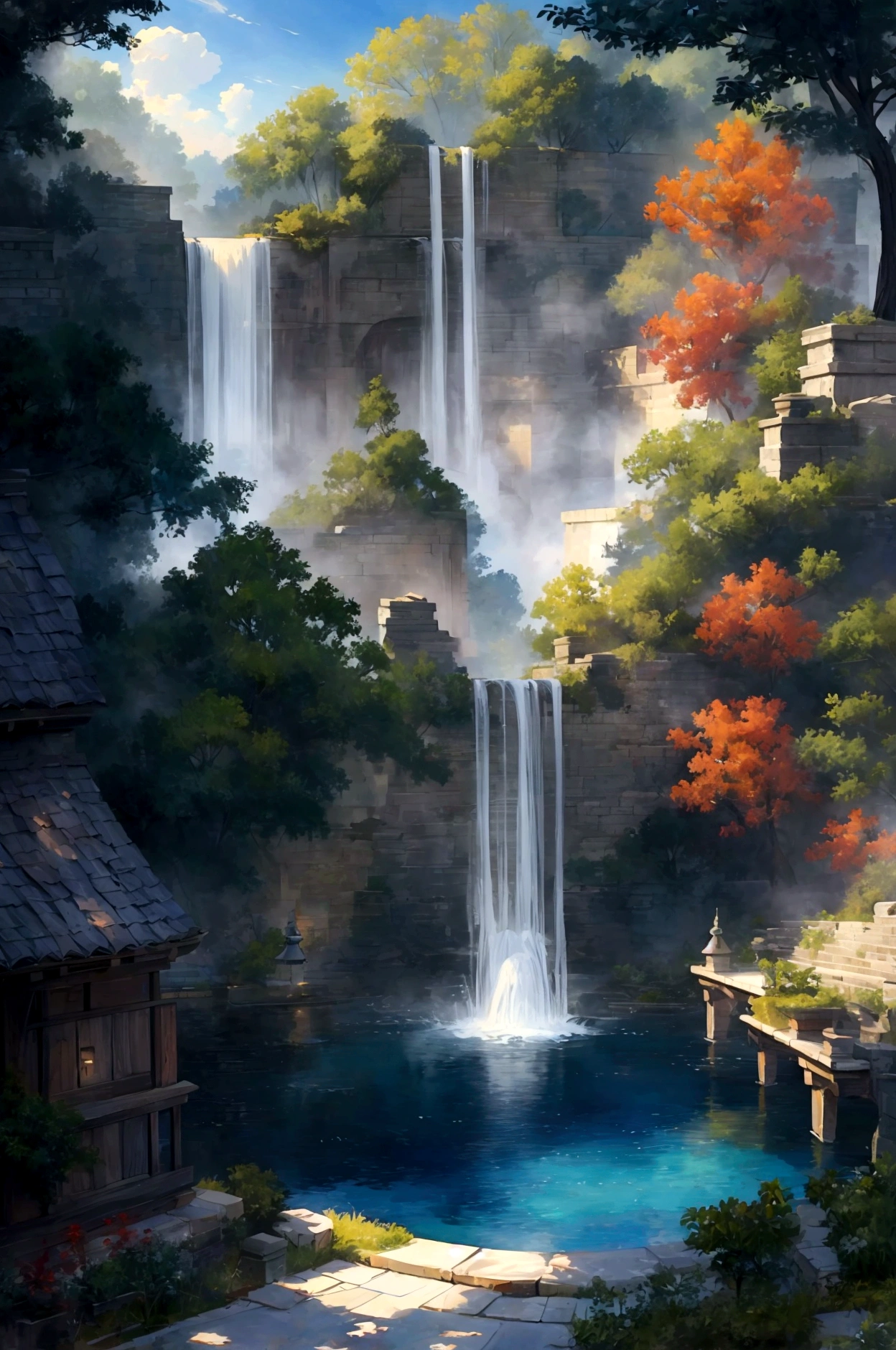 nsfw, (Muted Tone), line art style,
Delicate, Detail, Masterpiece,
women with black bikini,smile,
fountain,wellspring,
BREAK
Artistic, memorable masterpieces, moments in history,
(fantastical and mesmerizing scenery) Watercolor,
Delicate, Detail,
(masterpiece:1.2),(best quality:1.2),
newest,intricate details,