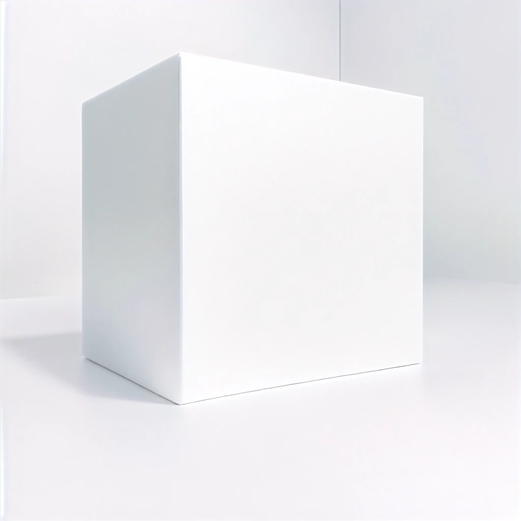 a white cube with a blank lid on a white surface, white cube, cubic, solid white background, clean white background, clean white paper background, eye - medium level shot, basic white background, matte white background, white panels, white paper, sleek white, white paper background, white color, shiny white, fundo branco puro, all white rendering