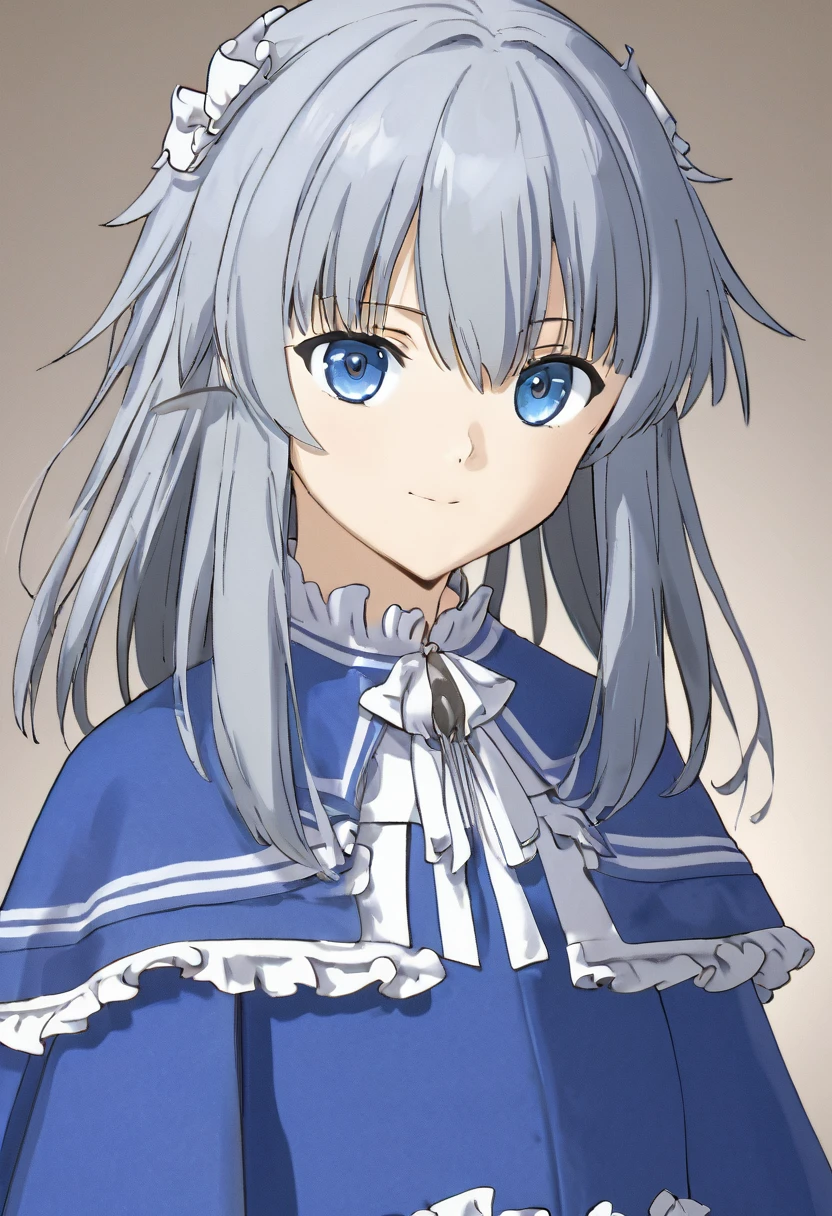 score_9, score_8_up, source_anime,
asanagi, by muk \(monsieur\)
BREAK,
1girl,lawine, grey hair, blue eyes,
blue dress, capelet, frills, long sleeves,
looking at viewer, slight smile,
indoors