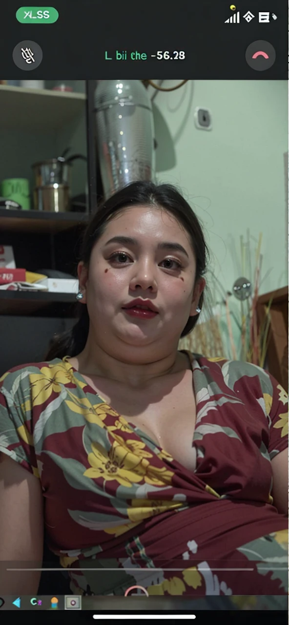 Shemale, in a mirror, fat, face look like a upload image