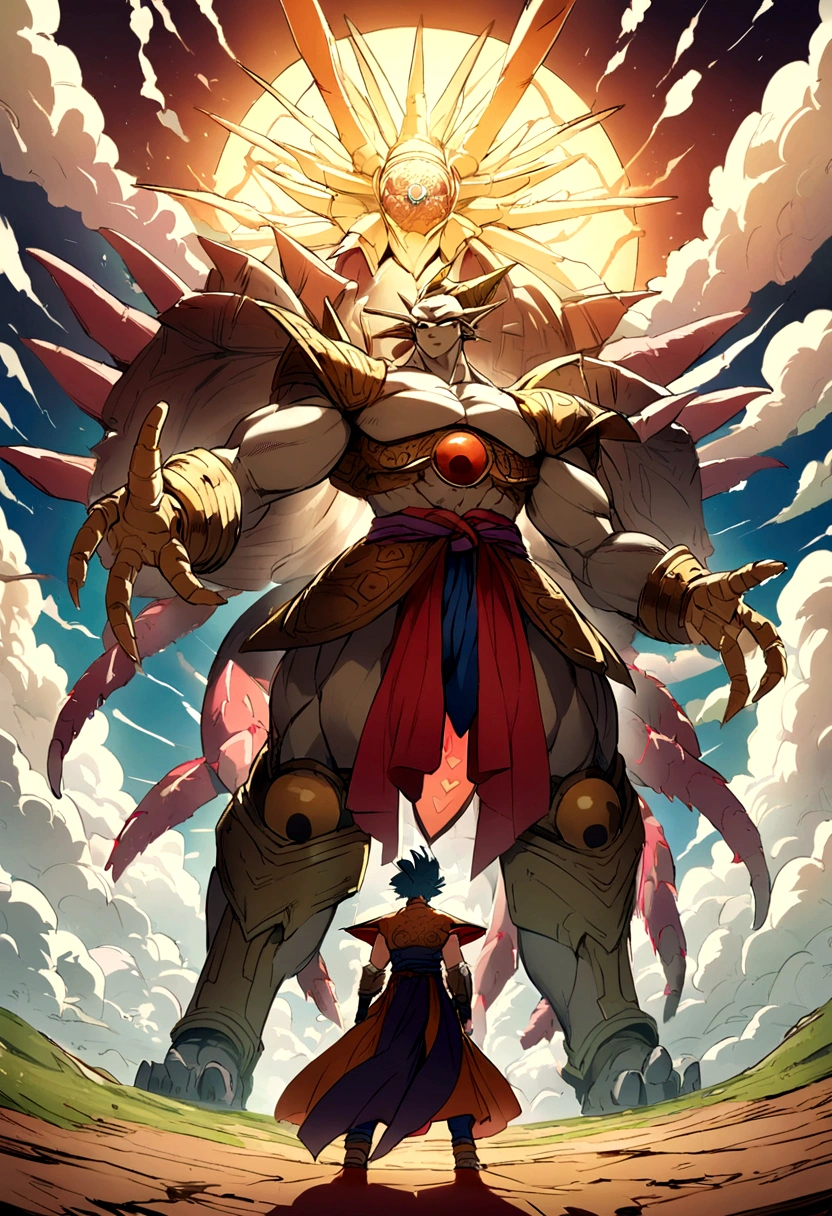 Thousand-Armed Kannon、Super Beauty、god、colorful、２０age、Beauty、Sky、thunder、big weapon、thunder鳴、Dragon Ball
