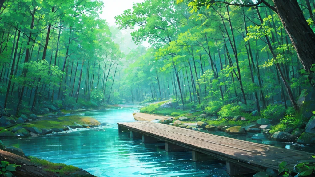 Beautiful river in the forest