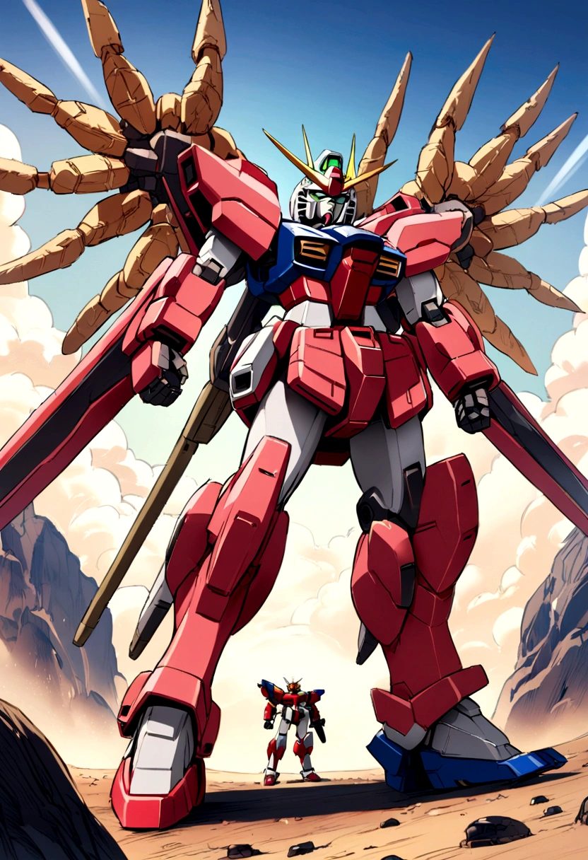 Thousand-Armed Kannon、Super Beauty、god、colorful、20age、Beauty、Sky、thunder、big weapon、thunder鳴、Gundam