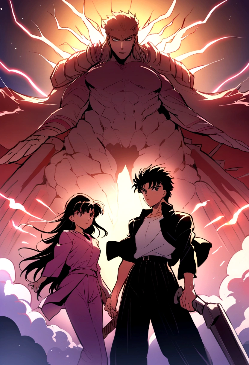 Thousand-Armed Kannon、Super Beauty、god、colorful、２０age、Beauty、Sky、thunder、big weapon、thunder鳴、Yu Yu Hakusho