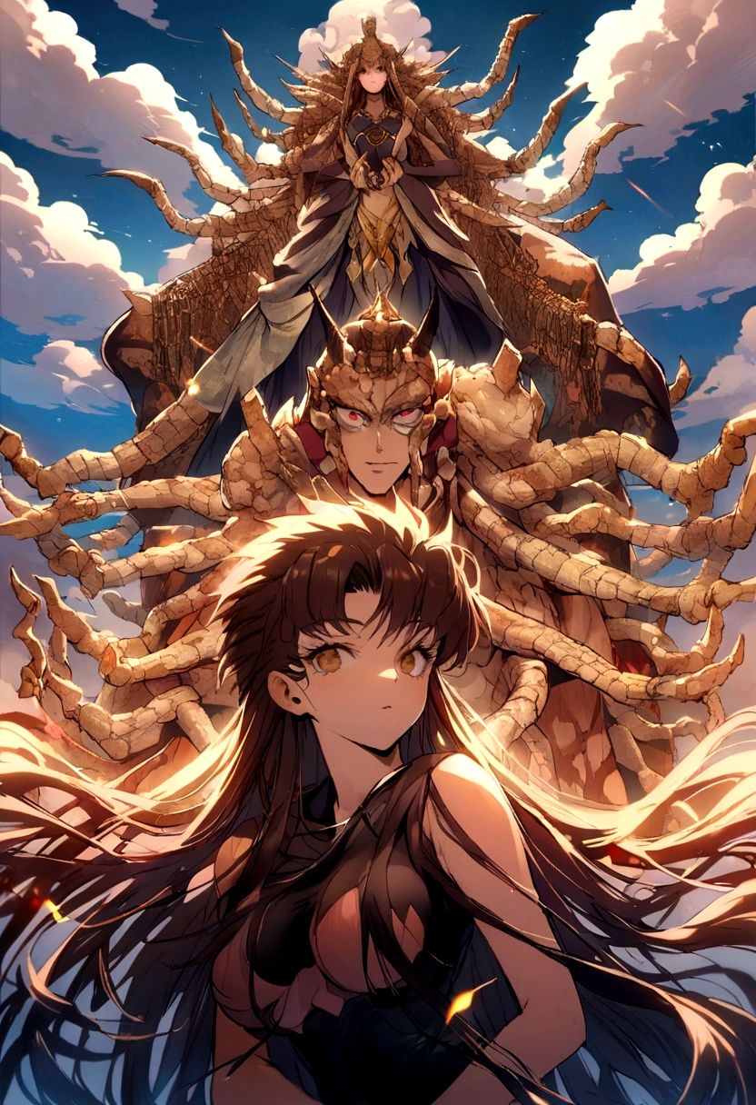 Thousand-Armed Kannon、Super Beauty、god、colorful、20age、Beauty、Sky、thunder、big weapon、thunder鳴、Yu Yu Hakusho