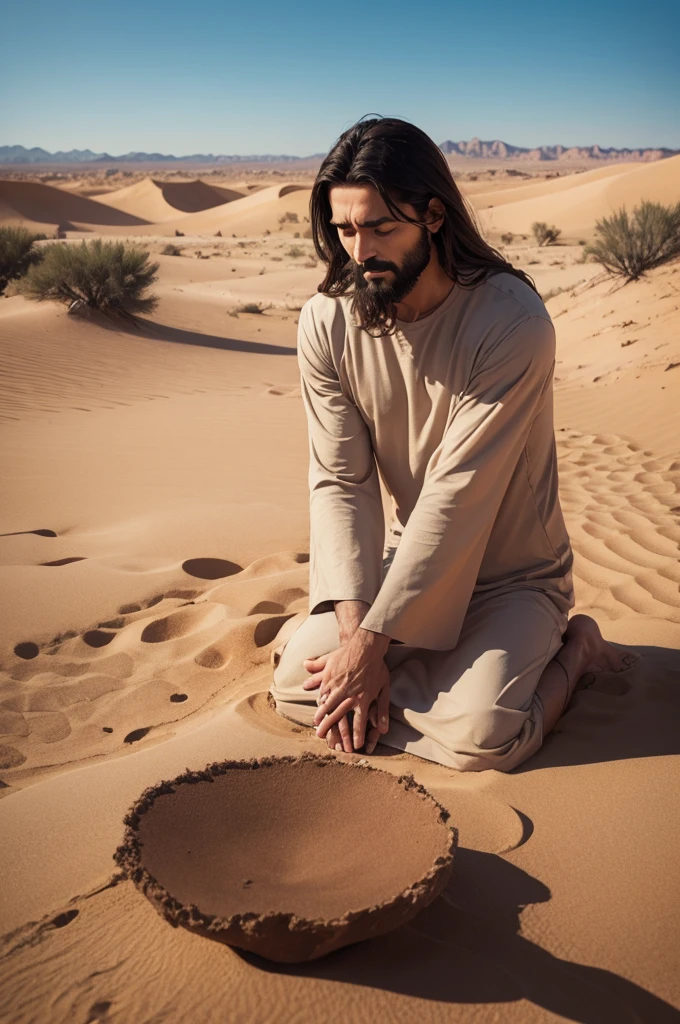 Jesus praying in the desert!