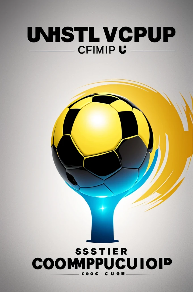 a logo for a soccer competition called the universal champions cup, minimalist