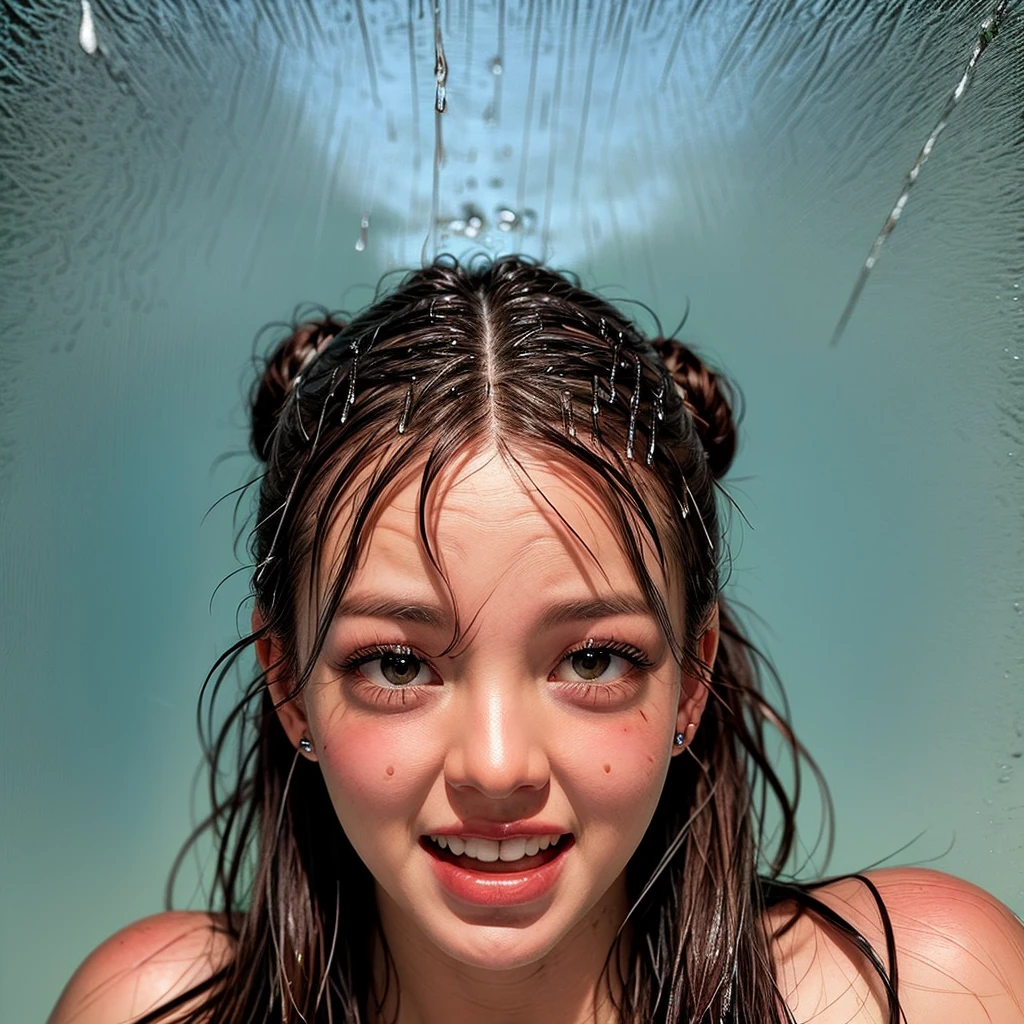 masterpiece of ExtremelyDetailed (ProfessionalPhoto of Stunning women:1.4) LookingSky, (((Downpour))), BraidHair with bun, (Joyful Expressions LifeLike Rendering), ((Extremely detailed beautiful face and eyes)) Blush Ahegao Armpit LiquidSoap BREAK ((Britney Spears))britneyspears-smf, Beltbra, (Torrential Rain:1.4) (Overflowing HUGE Underboob Overflowing Raindrops Overflowing water)(((WetHair WetFace WetSkin Wetted Hair:1.4))), (SFW), HiddenHands (no extra limbs), (no extra eyebrow)