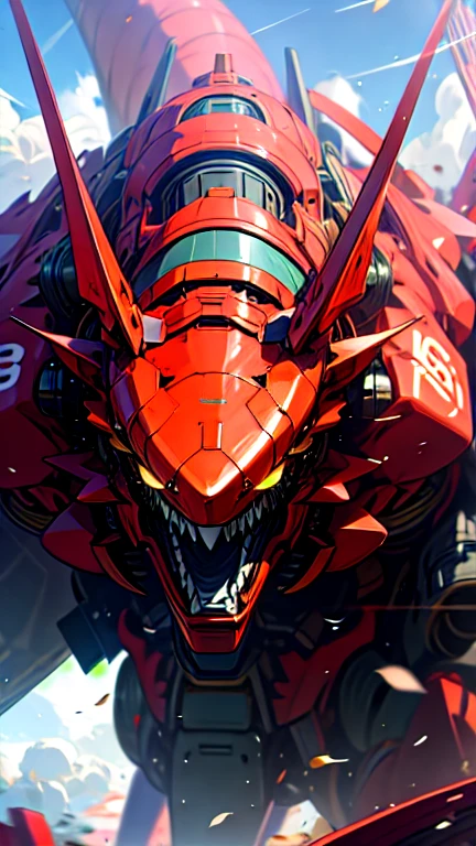 masterpiece、Highest quality、high resolution、8K、Giant dragon robot、battle