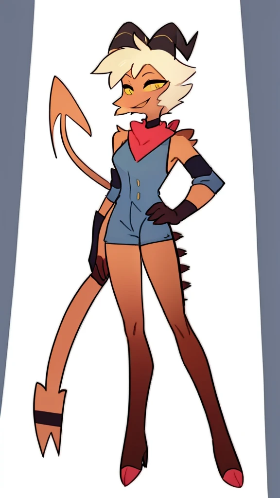 By bebebebebe, by lostgoose, by goonie-san, solo, standing, femenino, imp, cabra,fuerte, hair, smiling, happy, full body