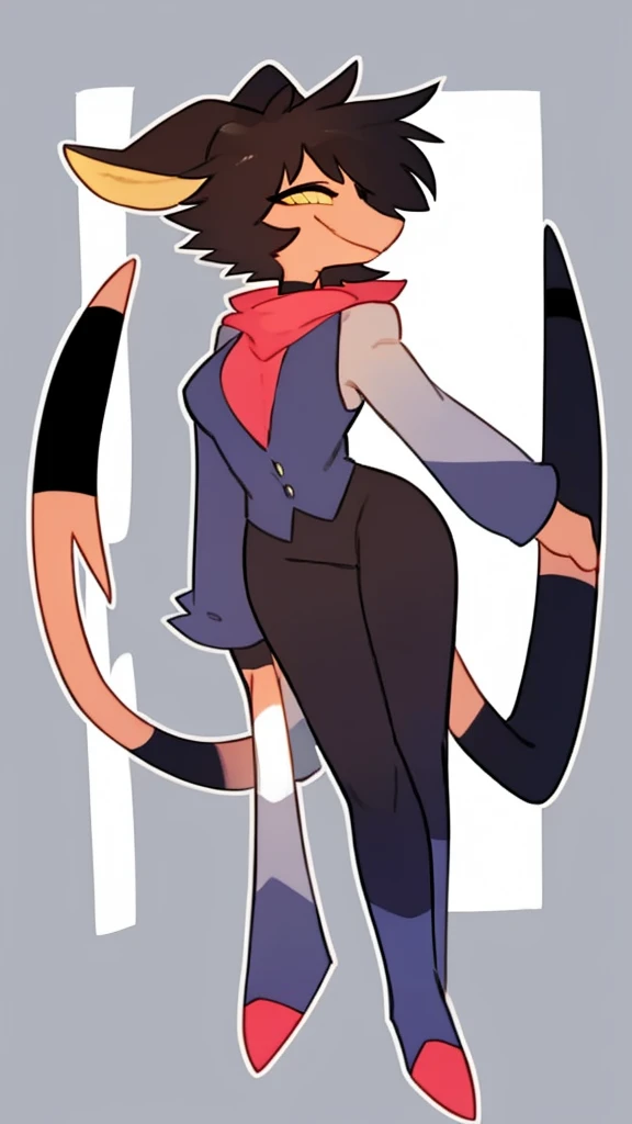 By bebebebebe, by lostgoose, by goonie-san, solo, standing, femenino, imp, cabra,fuerte, hair, smiling, happy, full body