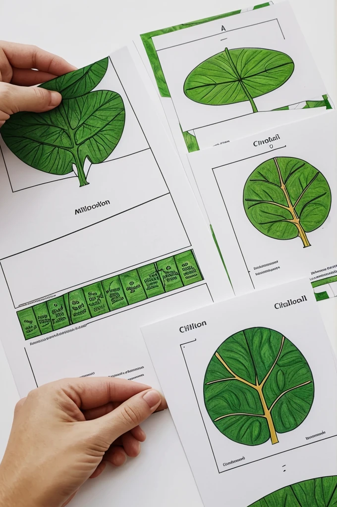 individual and consists of 2 sheets of A4 paper glued at one end.. or on an A3 sheet, draw 1 plant cell that has a mitochondria and a chloroplast, draw the entire process of respiration and photosynthesis.... and interconnect these processes that are related.