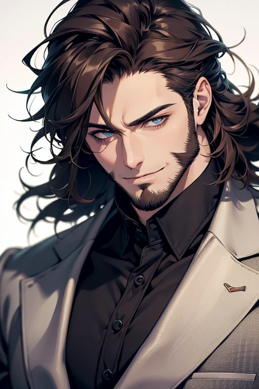 (best quality,4k,8k,highres,masterpiece:1.2),ultra-detailed,(realistic,photorealistic,photo-realistic:1.37),30 year old man,3 day beard,handsome anime,portraits,strong,masculine,dark hair,sharp jawline,mesmerizing eyes,perfectly styled hair,cool anime outfit,confident expression,vibrant colors,dynamic lighting, CEO and expression smile in love.
