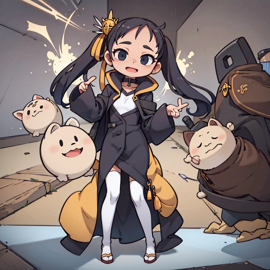 Animated pacara with black coat 
