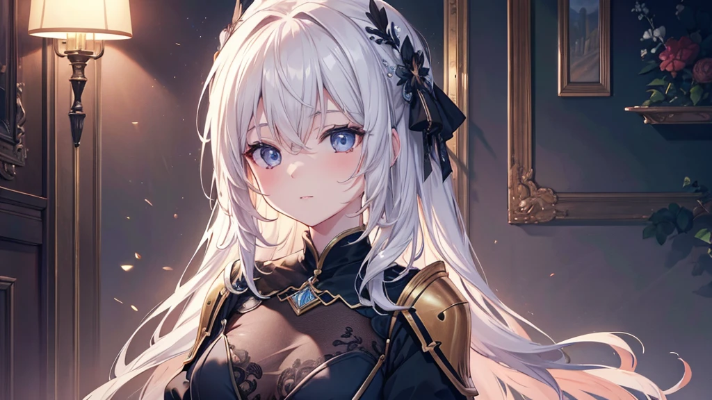 4K,High resolution, (Highly detailed CG,8K,wallpaper)、One Woman,(Clean detailed eyes),(Knight&#39;s clothing),((NSFW)),(Huge breasts),(Huge breasts),(Huge breasts),Composition seen from below,((Pink Hair,Twin tails))