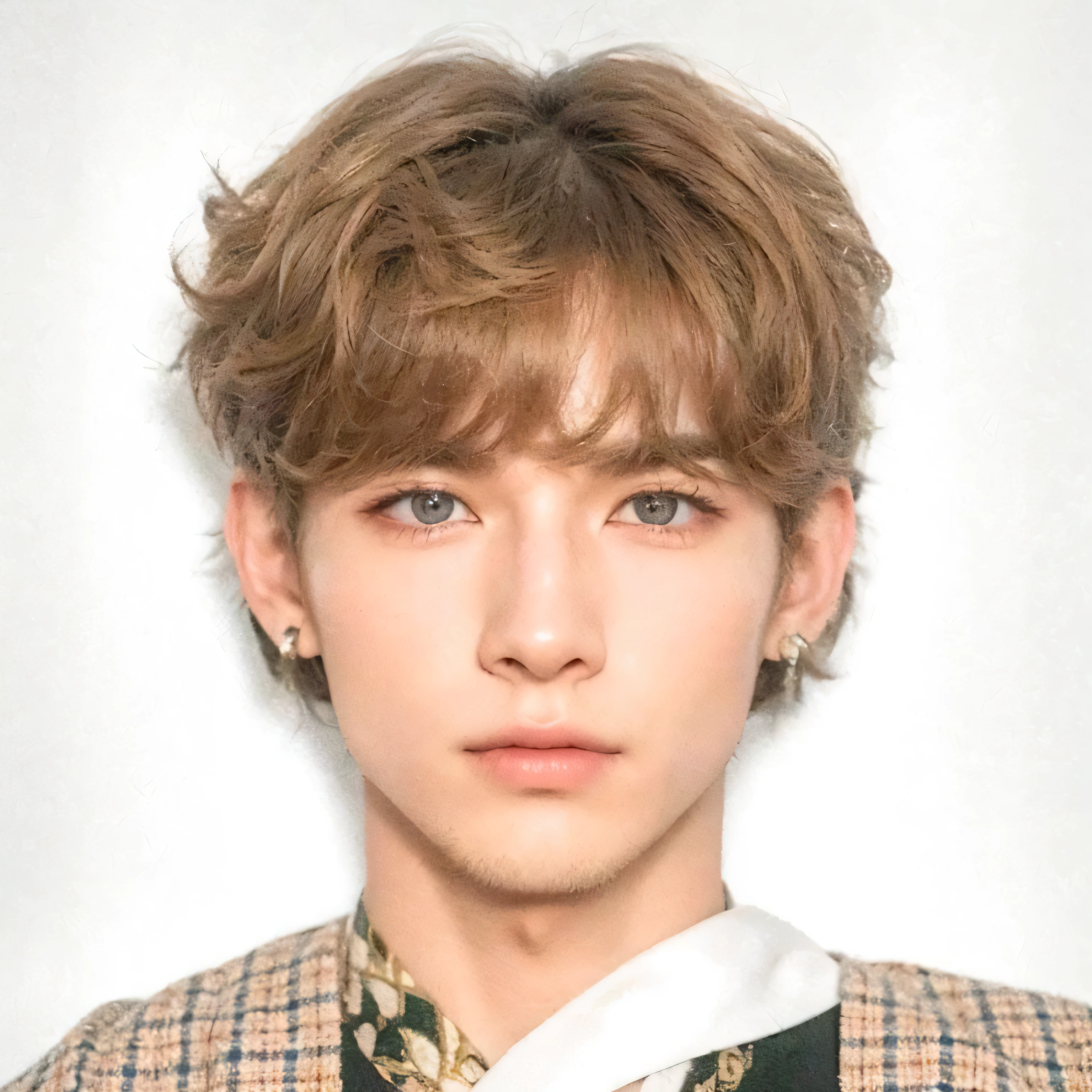 a photorealistic portrait of kang yeosang from ateez, extremely detailed face and eyes, beautiful detailed lips, longeyelashes, intricate facial features, expressive emotion, elegant pose, (best quality,4k,8k,highres,masterpiece:1.2),ultra-detailed,(realistic,photorealistic,photo-realistic:1.37),cinematic lighting,warm color tones,chiaroscuro lighting,concept art style