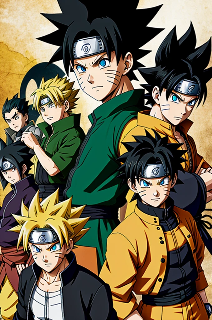 Naruto background, dragon ball, Kimetsu no yaiba and Pokémon 