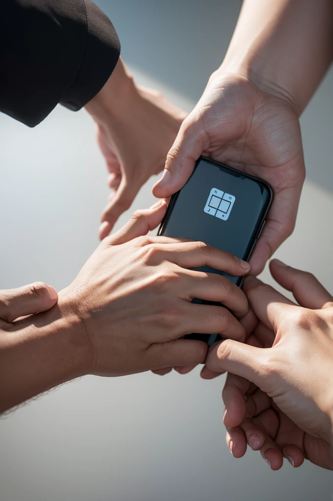 technology shaking hands with humans