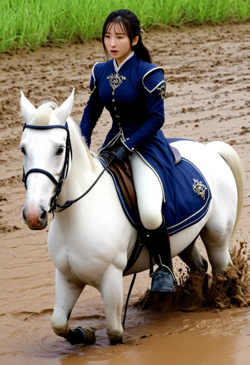 (((masterpiece))),(((Highest quality))),((Tabletop:1.4, Highest quality)), (Realな写真:1.4), 
((1 cute girl knight)),rodeo,
(超High resolution:1.2),, wonderful, Very detailed CG Unity 8k wallpaper, Very detailed, High resolution,fat horse ridden by japanese girl,Chubby,Plump,Double,
Soft Light, Beautiful detailed girl, Droopy eyes,Very detailedな目と顔, Beautiful and exquisite nose, Beautiful and exquisite,  horse ridden by a girl can't stand up because its drowned in the sticky muddy pitfall:10.0 ,Displeased face:4.0,Real,Stir,Anatomically correct,action horse riding scene while struggle fighting