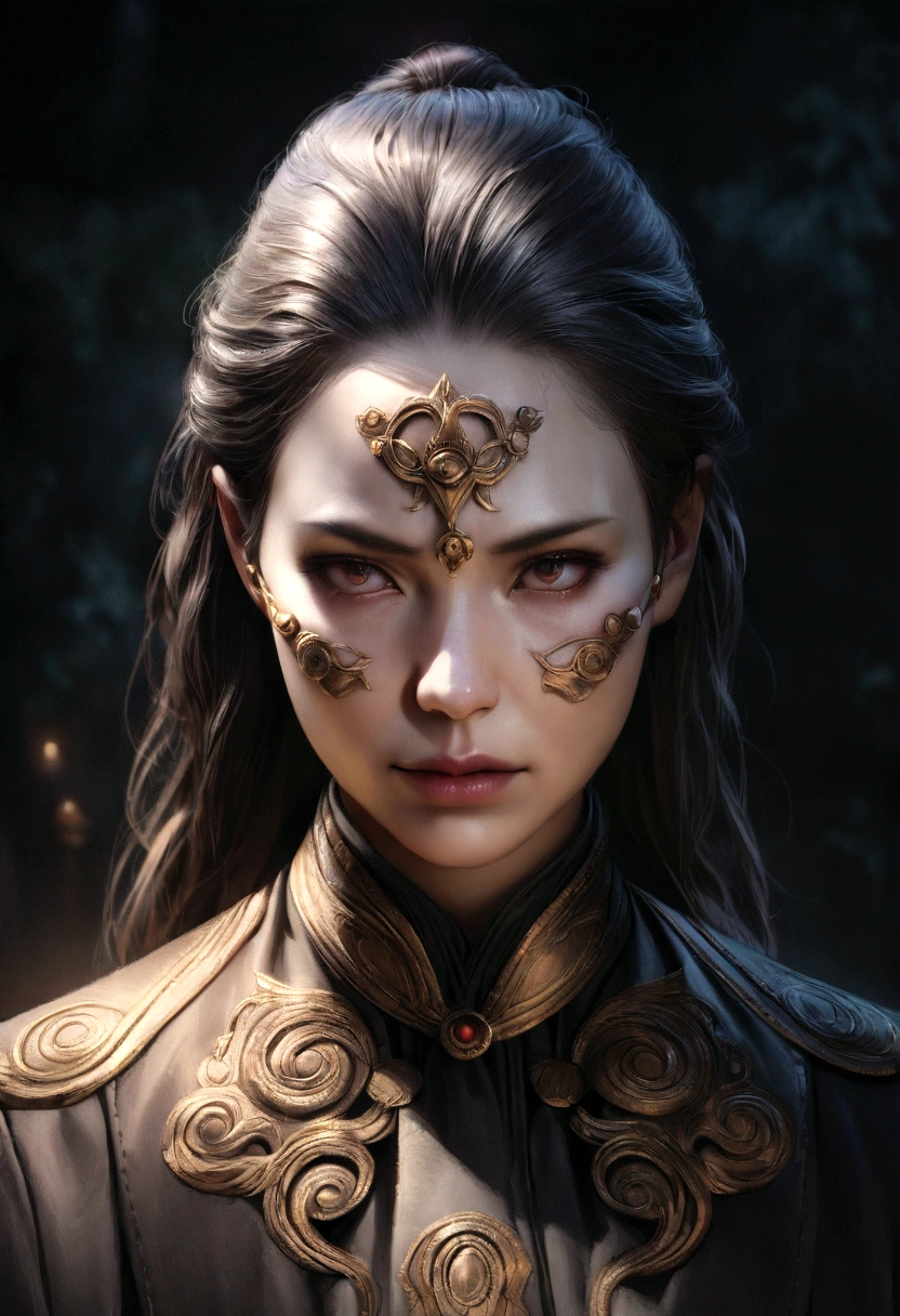 a serious faced kiyotaka ayanokoji at night, intricate details, realistic, photorealistic, 8k, highres, masterpiece, ultra-detailed, sharp focus, physically-based rendering, professional, vivid colors, dramatic lighting, cinematic composition, moody atmosphere, intricate character design, detailed facial features, intense expression, elegant posture, mysterious background