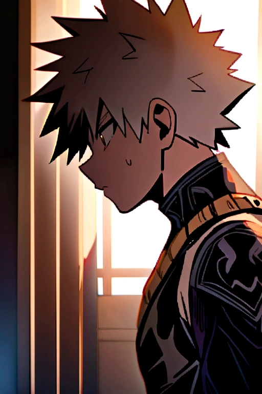 Deku from boku no hero kissing with bakugo 