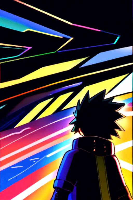 Deku from boku no hero kissing with bakugo