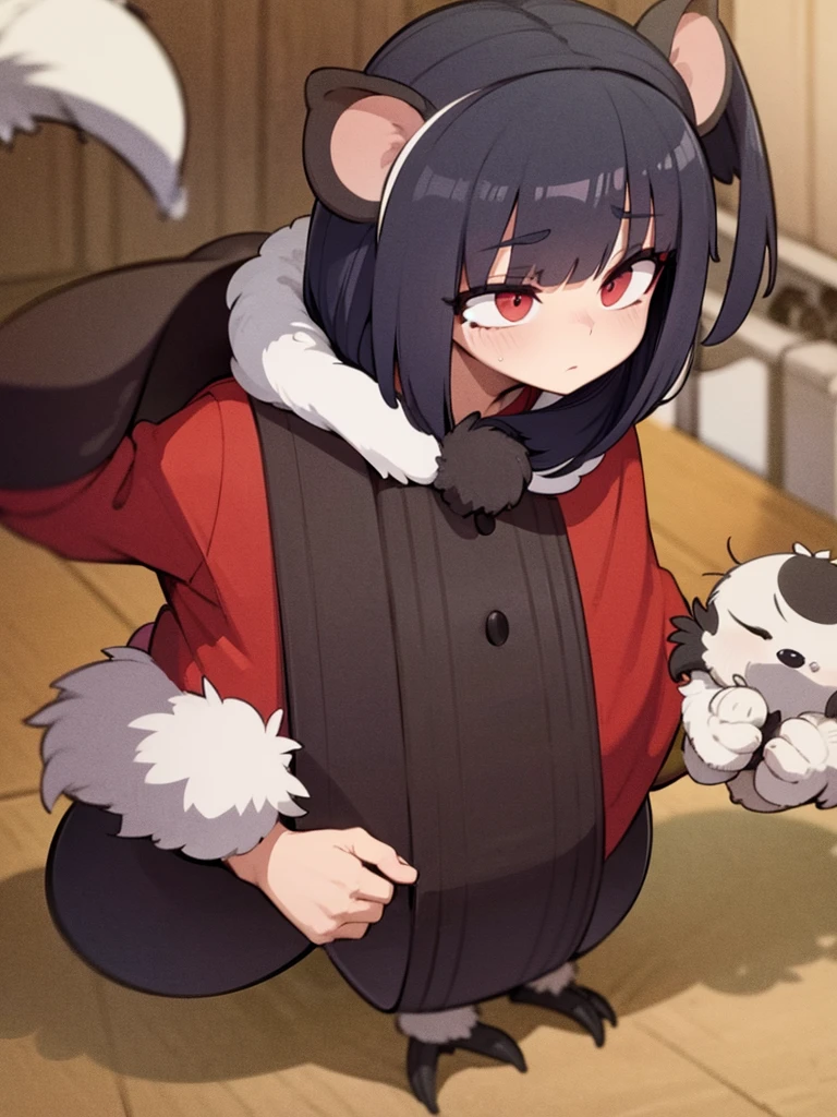 <lora:yamashiro_v2.0:0.8>,yamashiro\(azur lane\), \(holiday_offensive\), santa_costume, santa_hat,white_legwear,sitting, foot focus,storage room, masterpiece, best quality, extremely detailed face, sharp details, high contrast,