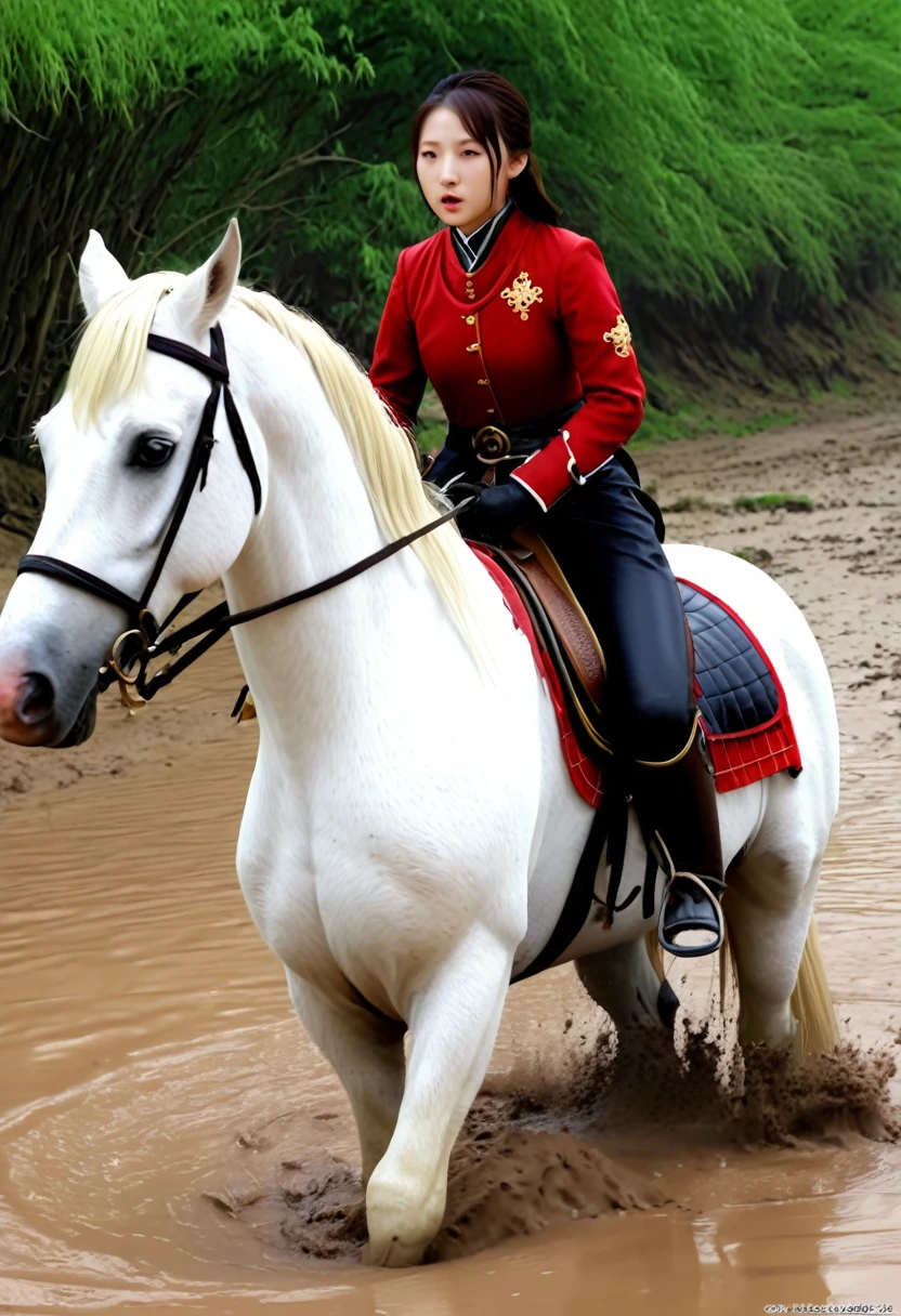 (((masterpiece))),(((Highest quality))),((Tabletop:1.4, Highest quality)), (Realな写真:1.4),
((1 cute girl knight)),rodeo,
(超High resolution:1.2),, wonderful, Very detailed CG Unity 8k wallpaper, Very detailed, High resolution,fat horse ridden by japanese girl,Chubby,Plump,Double,
Soft Light, Beautiful detailed girl, Droopy eyes,Very detailedな目と顔, Beautiful and exquisite nose, Beautiful and exquisite, horse ridden by a girl can't stand up because its drowned in the sticky muddy pitfall:10.0 ,Displeased face:4.0,Real,Stir,Anatomically correct,action horse riding scene while struggle fighting